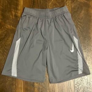 Boys Nike Dri-FIT Standard Fit Shorts in Gray
